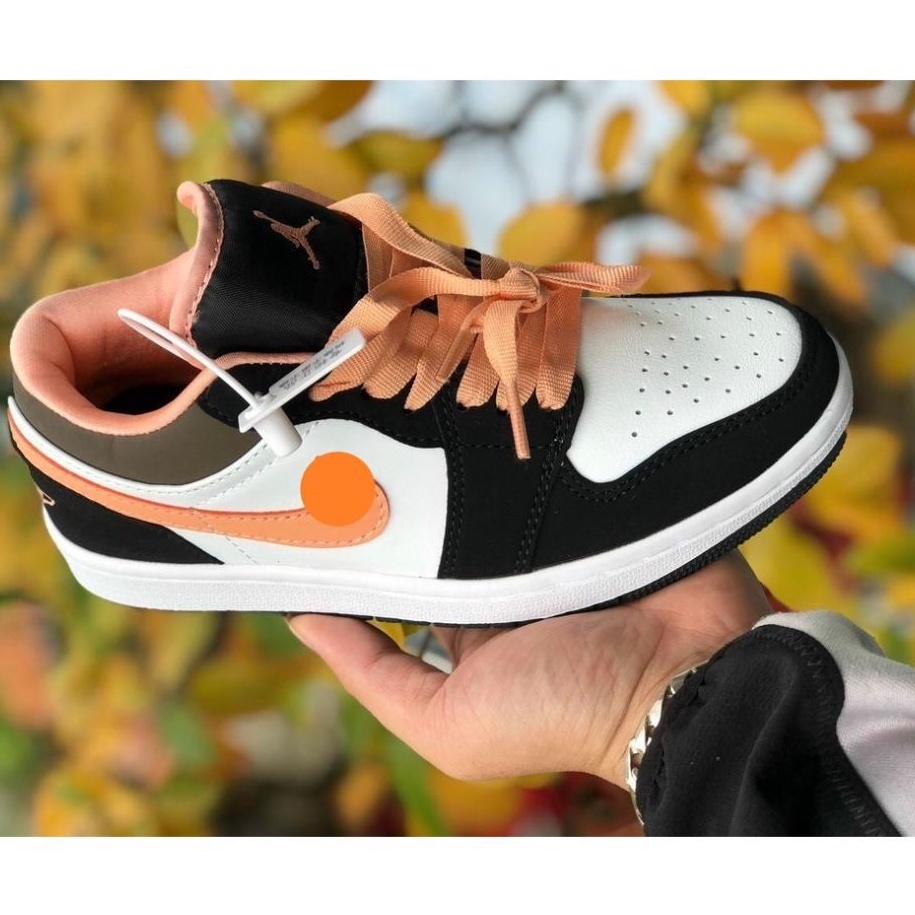 Giày thể thao JD1 jordan 1 low cam đào , Giày jd hồng đào cổ thấp nam nữ phối siêu xinh 2022