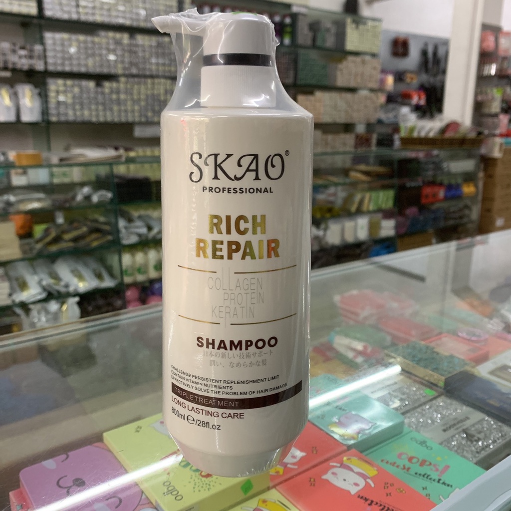 Dầu Gội Skao Phục Hồi Mềm Mượt Chuyên Sâu Rich Repair 800ml Shampoo