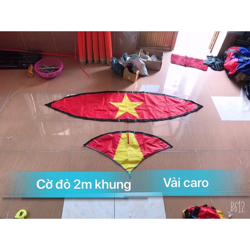 Áo diều lắp ghép cờ đỏ nhiều kích cỡ