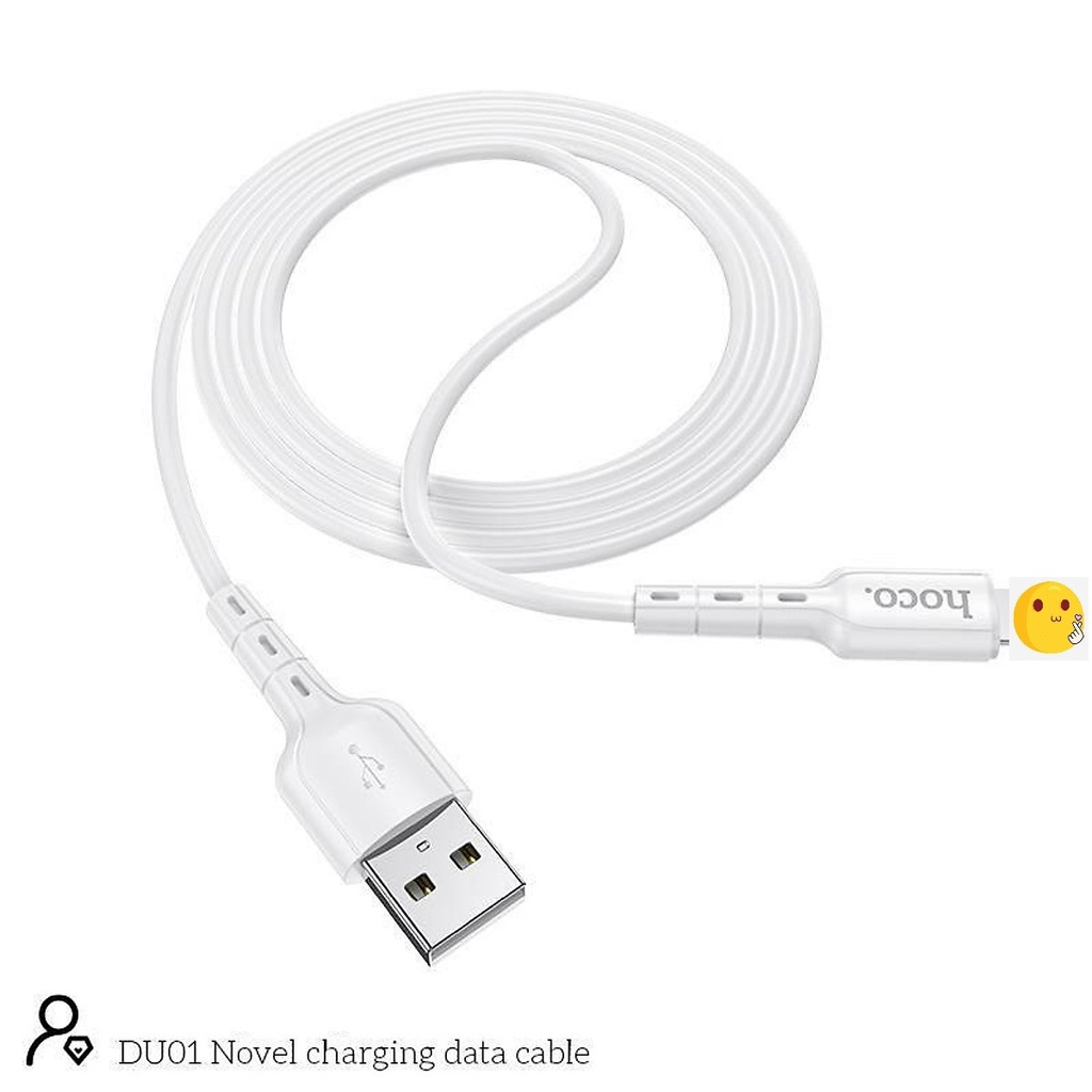 Cáp sạc Lightning/Micro/TypeC nhanh 2.4A HOCO DU01 Lightning dây PVC Siêu bền - Truyền dữ liệu tốc độ cao