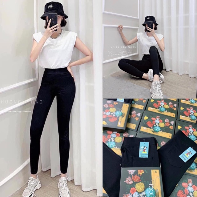 Quần Legging Siêu Tôn Dáng_ Legging Trơn Kèm Hộp Co Dãn 4 Chiều