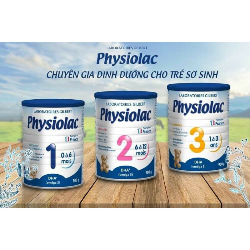 Sữa Physiolac Số 1 - Số 2 - Số 3 900G. Date 9/2023