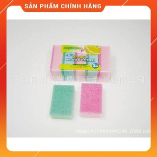 Hàng xịn set 5 miếng xốp rửa bát 1 mặt ráp