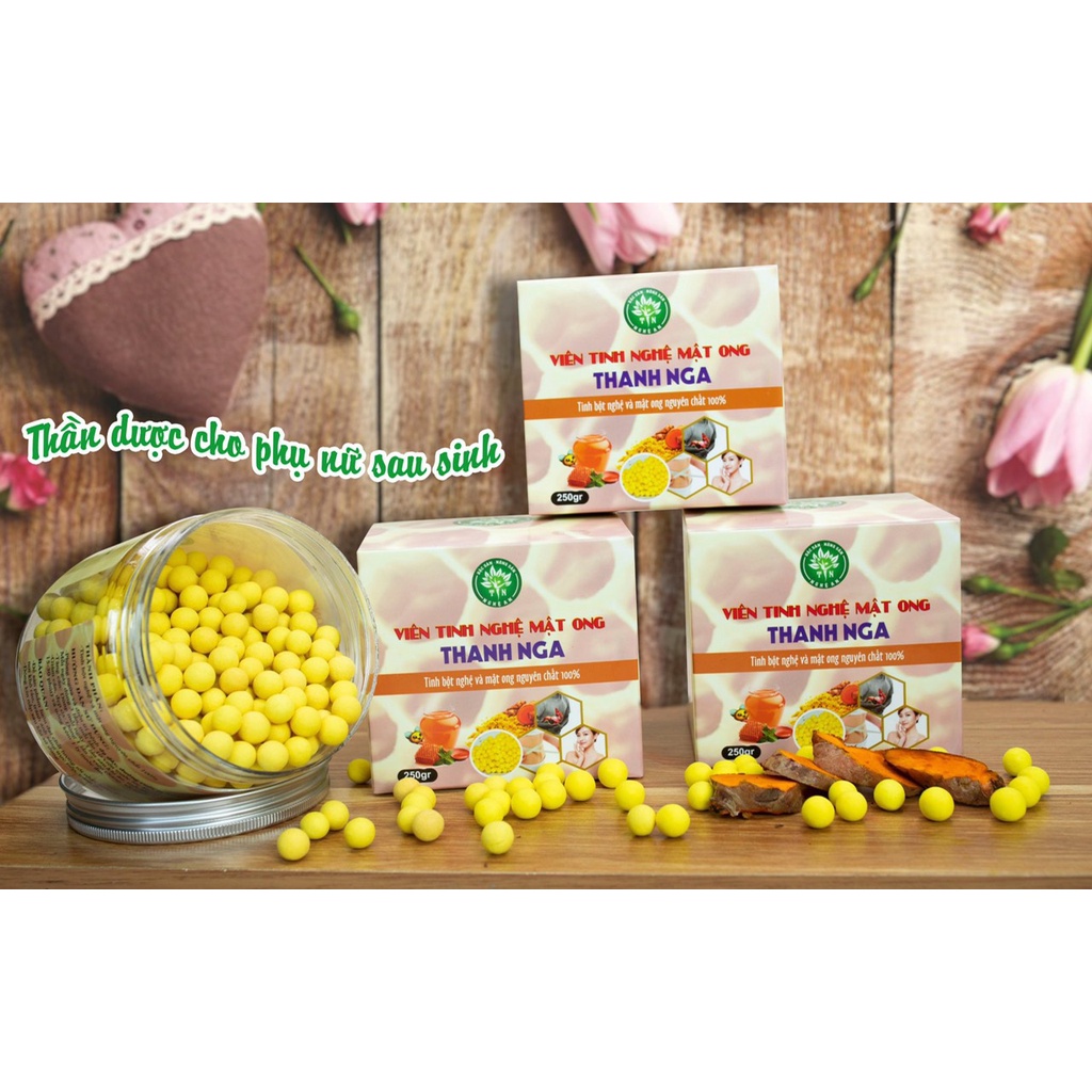 Viên tinh bột nghệ mật ong Thanh Nga, Sản Phẩm Có Chứng Nhận Đạt Chuẩn, có giấy ATTP