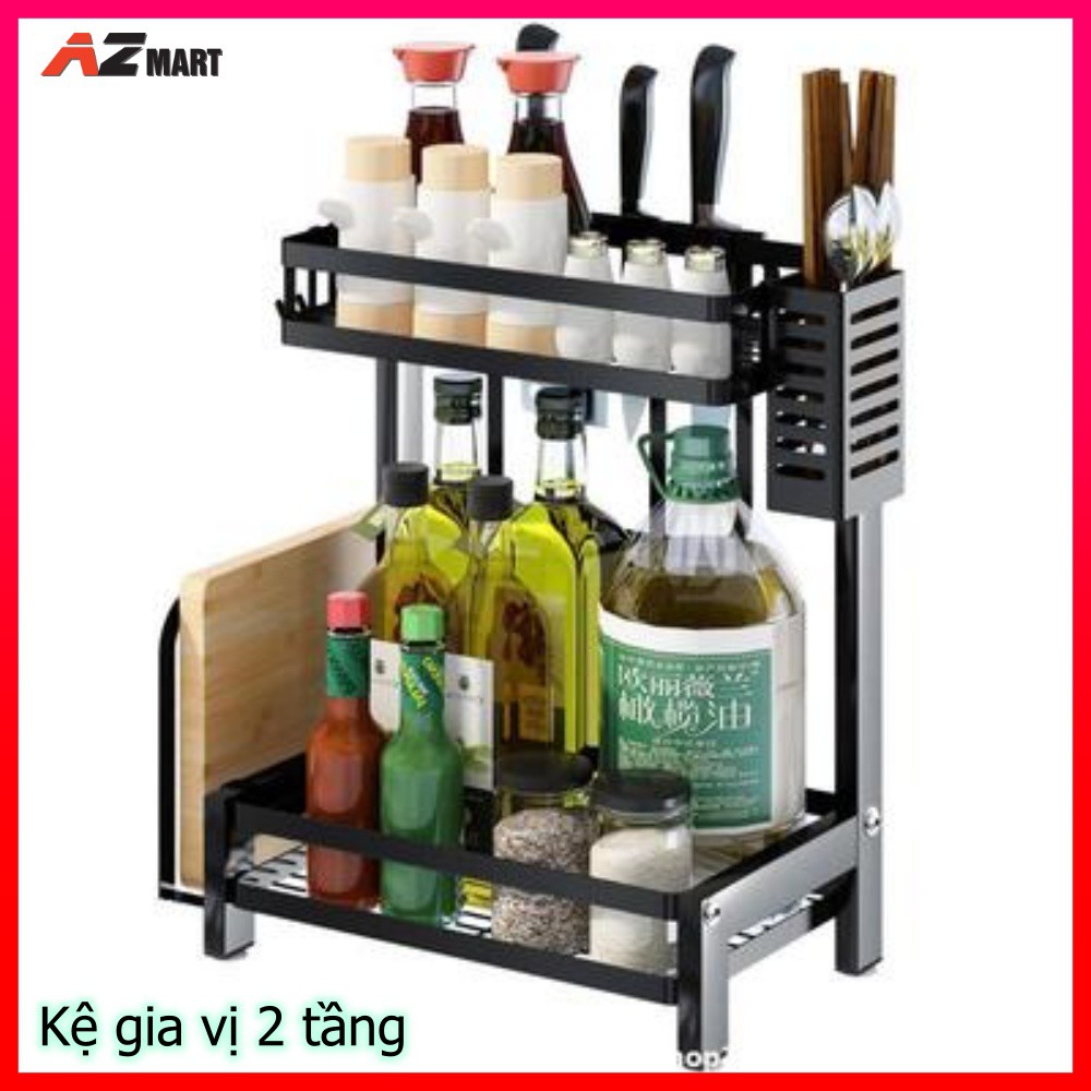 Kệ Gia Vị, Kệ Đựng Gia Vị 2 Tầng Cho Nhà Bếp Siêu Tiện Dụng