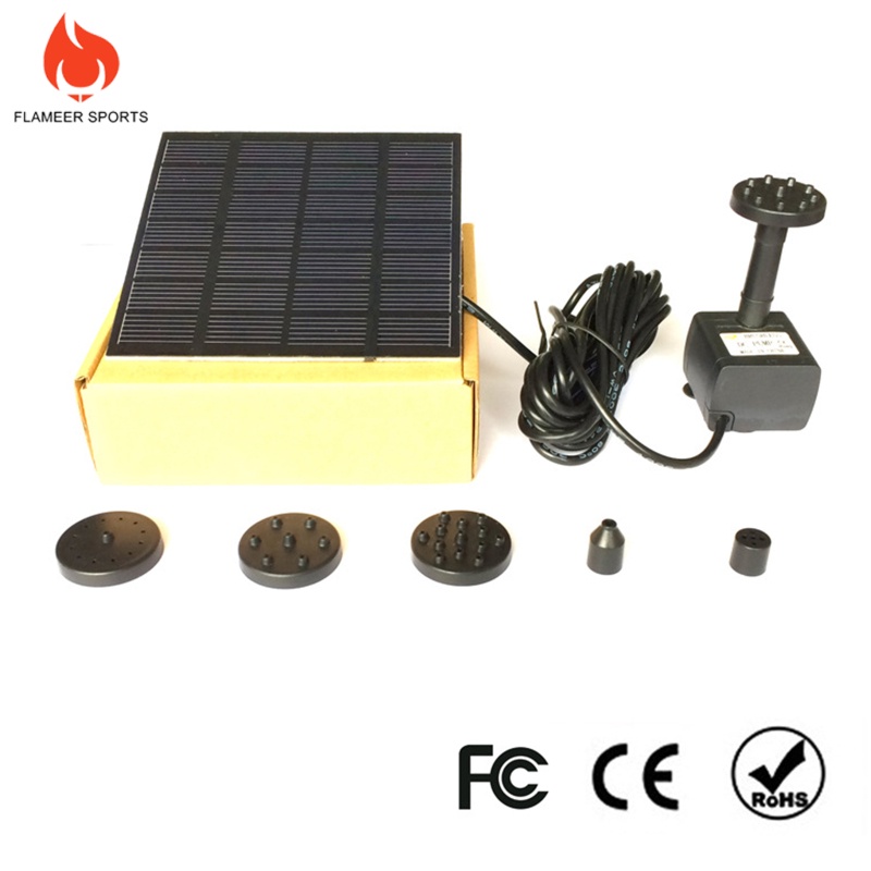 Flameer Sports  Solar Fountain with Panel Water Pump Solar Panel Kit Upgrade Solar Pump Kit