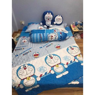 Bộ drap giường cotton lụa Hươu cao cổ (chọn mẫu)