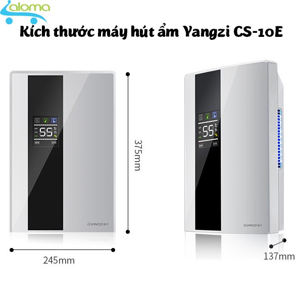 Máy hút ẩm Yangzi CS-10E công nghệ hút ẩm Hybrid màn hình LED kèm điều khiển từ xa dung tích 2.2L