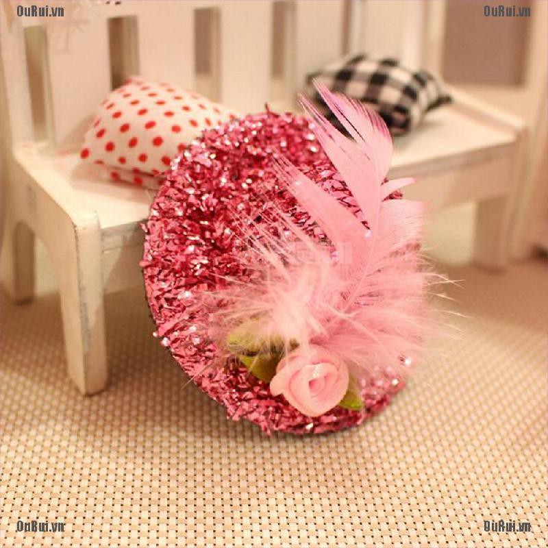 (FCC) Kẹp Tóc mini Hình Nón Lông Vũ Dễ Thương Cho Nữ