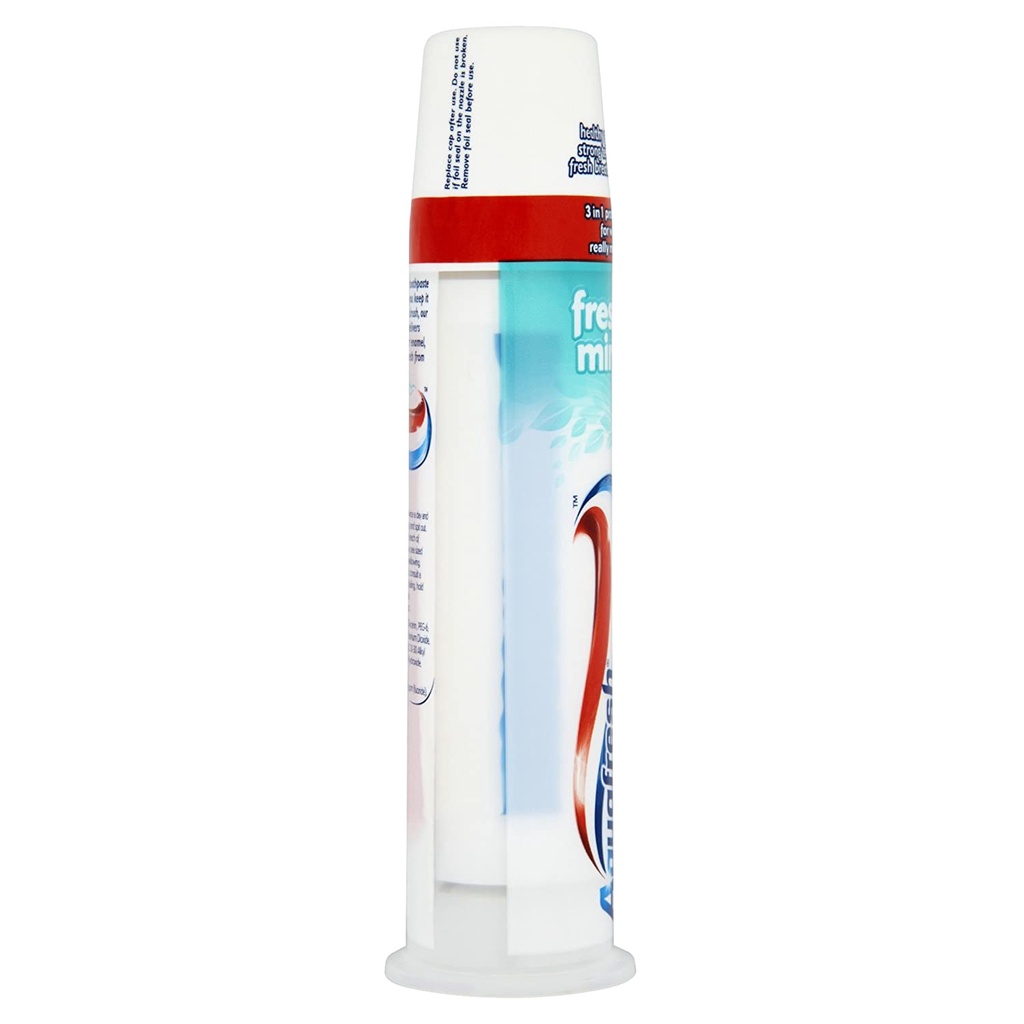 Kem đánh răng Aquafresh Pump Toothpaste – Fresh &amp; Minty – Family Triple Protection 100ml