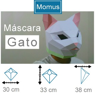 Mô hình giấy Mặt nạ mèo 02