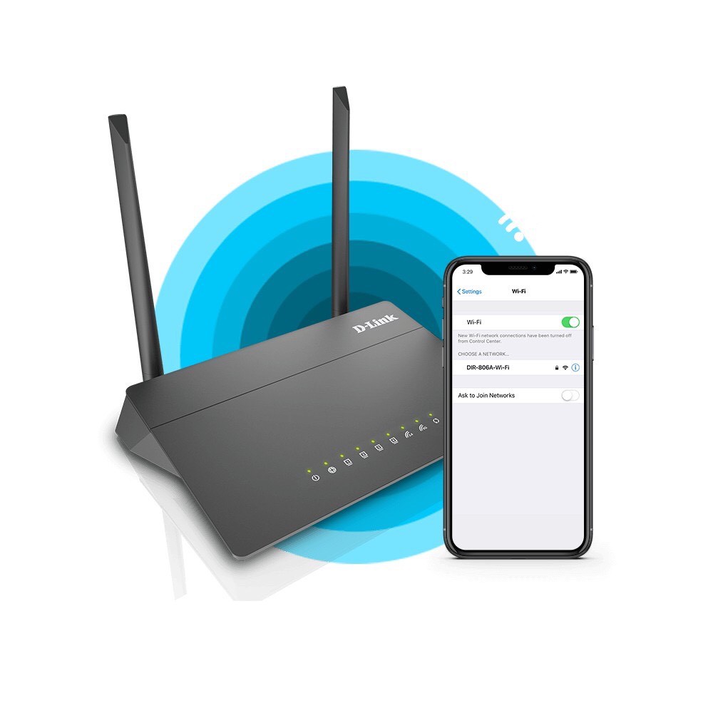 D-Link Bộ Phát Wi-Fi Băng Tần Kép AC750 750Mbps DIR-806A (Đen) - Bảo Hành 24 Tháng