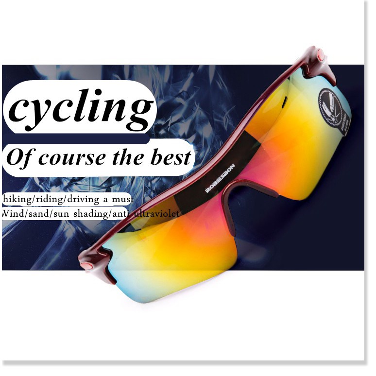 Kính mắt  1 ĐỔI 1   Kính đi xe đạp UV400 9181, chống nắng, chống bụi, nâng cao khả  năng quan sát, an toàn, bền đẹp