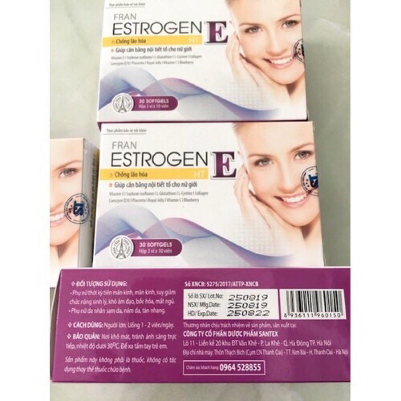 Viên uống estrogen e hộp 30 viên
