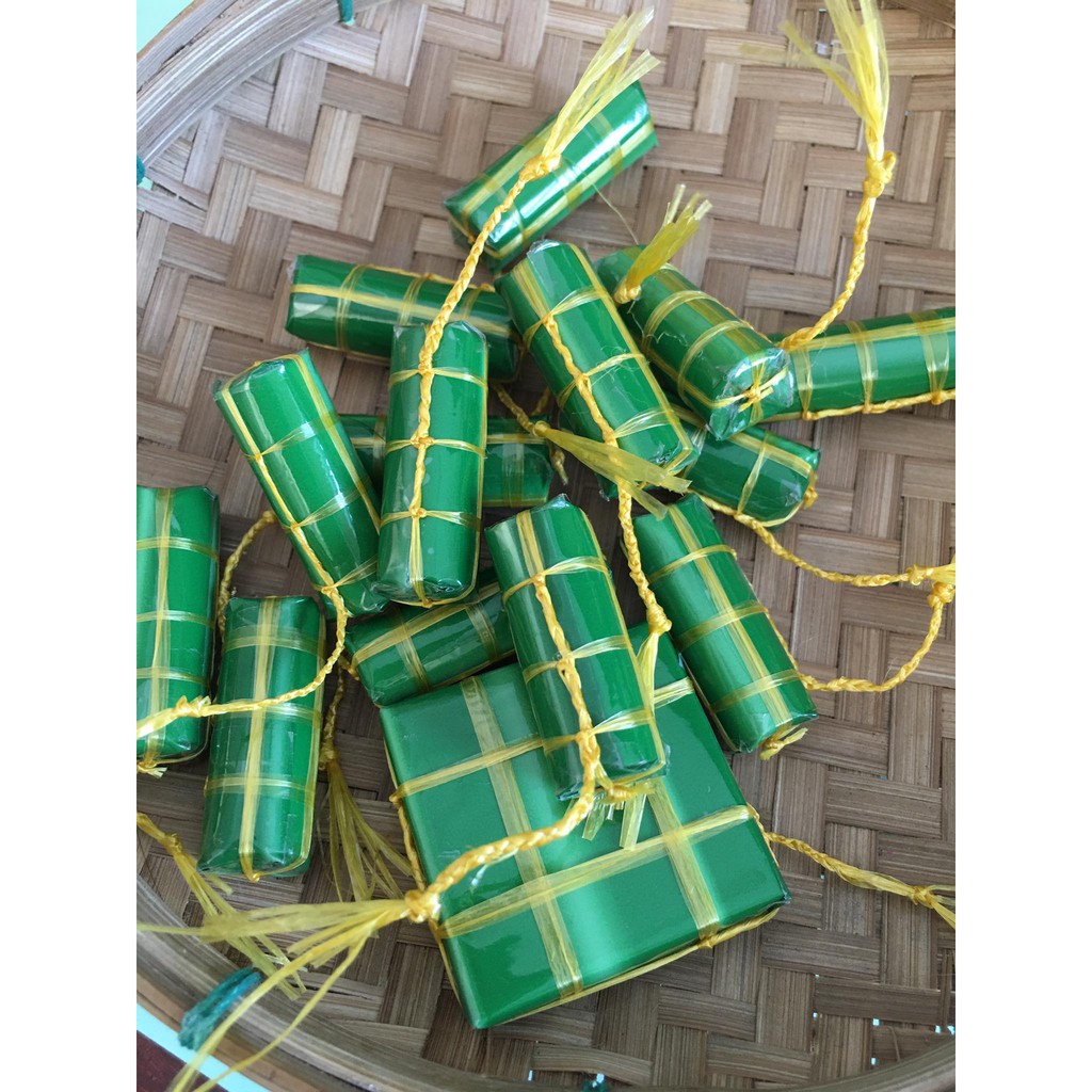 Mô hình mini bánh tét, chưng trang trí, đồ chơi