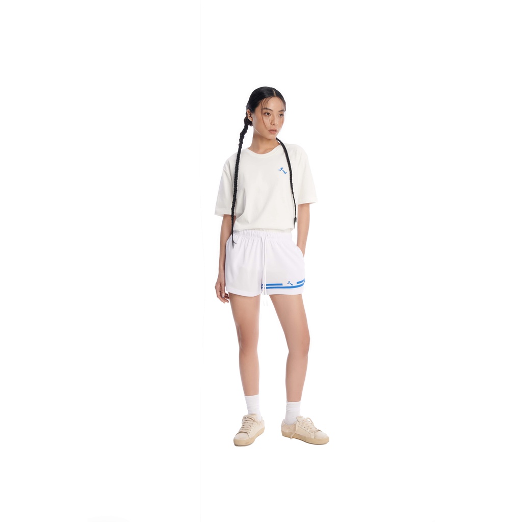 Quần Shorts Thể Thao Running Man Vietnam Trắng Cho Nữ -  RNM Women Active Shorts / White - VieSHOP