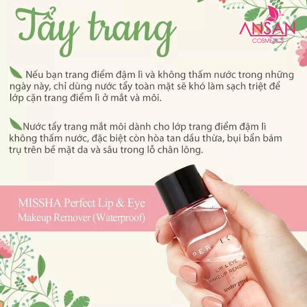 Dầu Tẩy Trang Mắt Môi Missha Lip & Eye Makeup Remover Waterproof