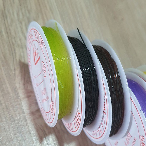 Cuộn Thun Cước Size 1mm Dài 4,5m Làm Vòng Tay Và Đồ Handmade - Nhiều màu