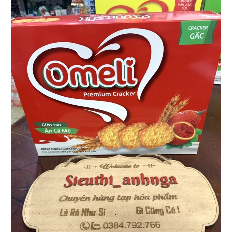 Bánh Omeli Cracker Hộp 288G Khoai Tây/Vừng dừa/Gấc