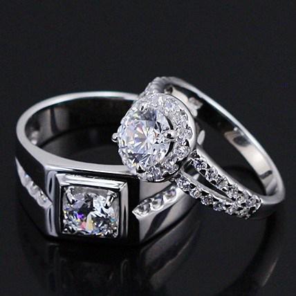 Nhẫn đôi Bạc Hiểu Minh NC215 - Cưới anh nhé