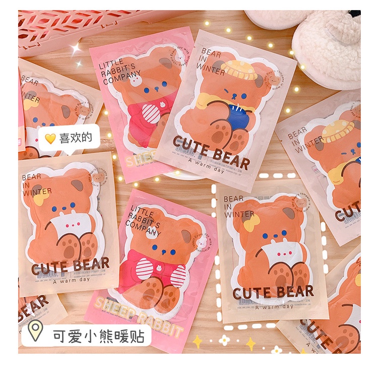 Set 10 miếng dán giữ nhiệt hoạt hình / miếng dáng chườm nóng bụng