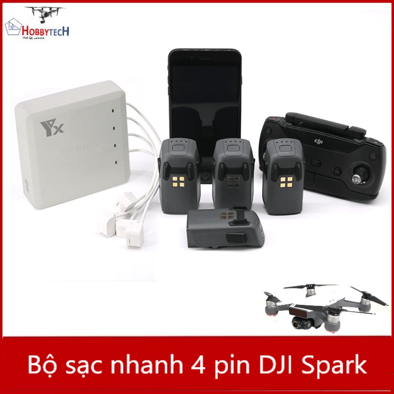 Bộ sạc nhanh 4 pin Spark - phụ kiện flycam DJI Spark