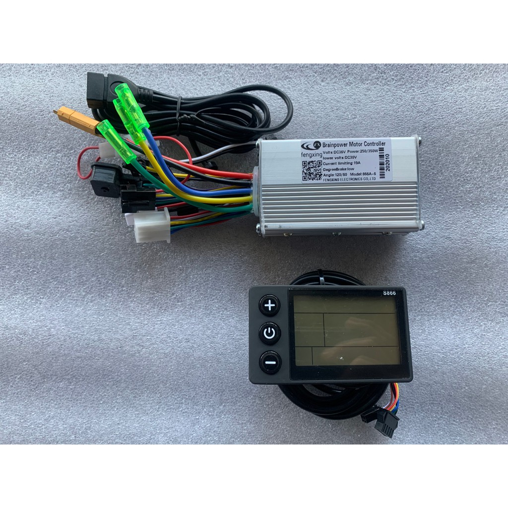Bộ Điều Khiển Ldc + Màn Hình Lcd 24V36V48V60V 350W Cho Xe Máy Điện ,Xe Đạp, Đồng Hồ Tốc Độ Xe Điện
