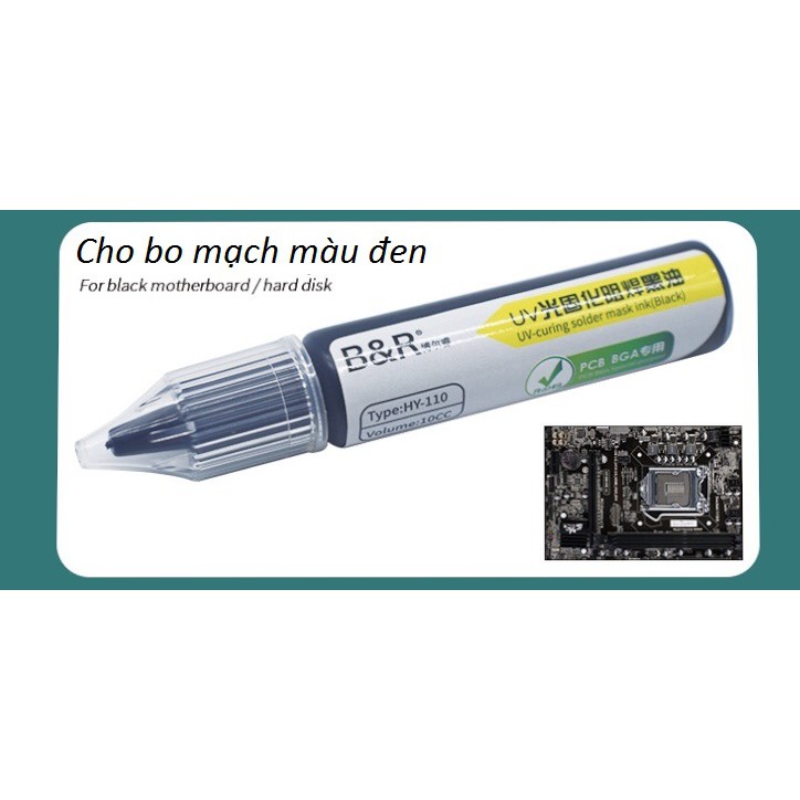 Sơn xanh/ đen UV chống lem (keo xanh UV)