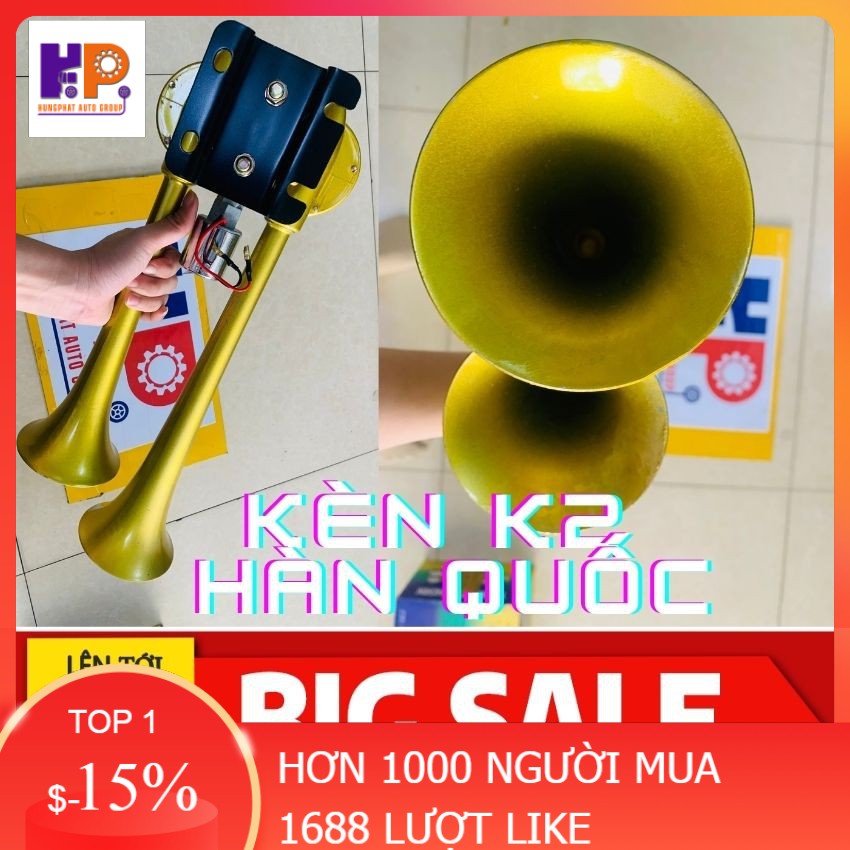 [BÁN CHẠY] Còi Hơi K2 Nhập Khẩu Hàn Quốc 24V Kèn Hơi Chính Hãng