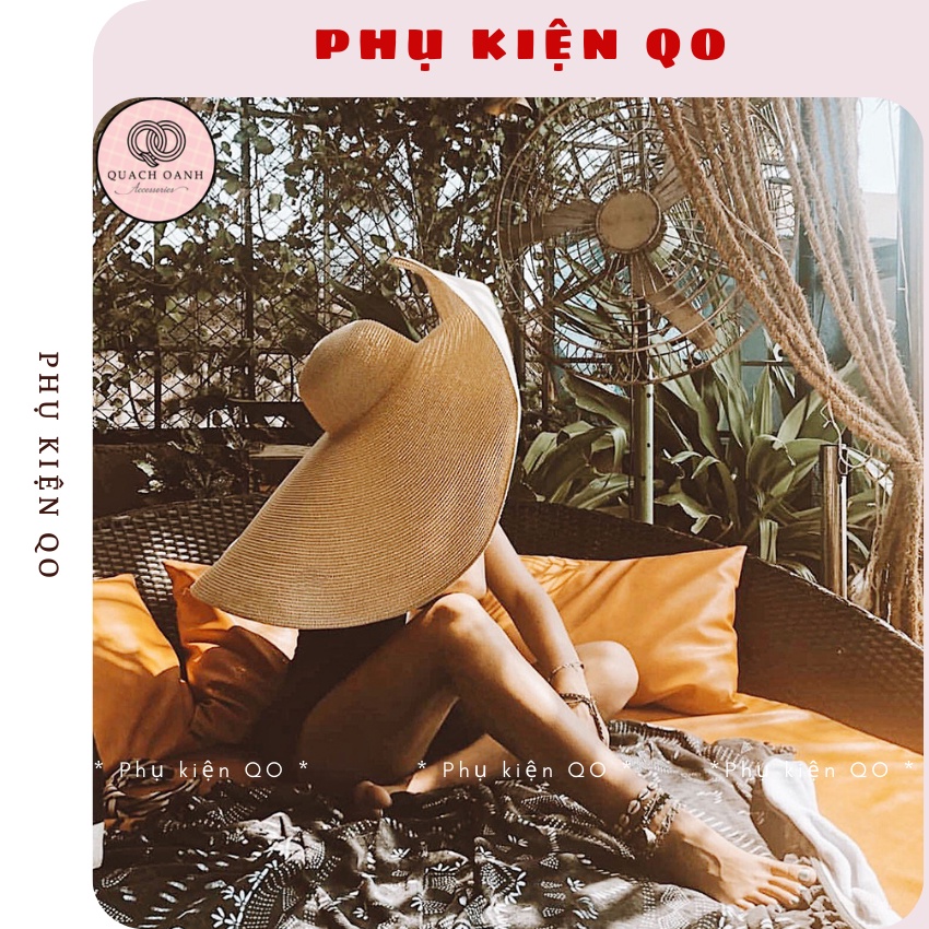 Mũ cói siêu to / mũ cói vành siêu rộng 75Cm M01