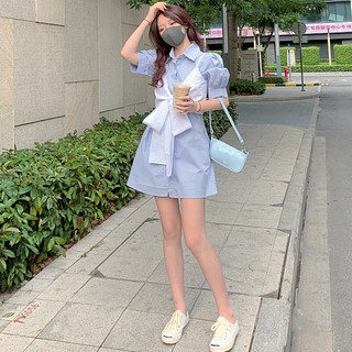 Set Áo Sơ Mi Ngắn Tay Và Chân Váy Thời Trang Dành Cho Nữ