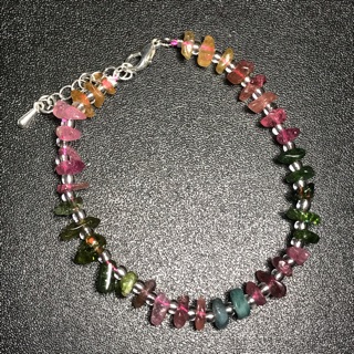 Vòng tay đá tourmaline móc 925