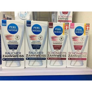 Kem đánh răng trắng răng Perl Weiss - Trắng như ngọc trai, xách tay Đức