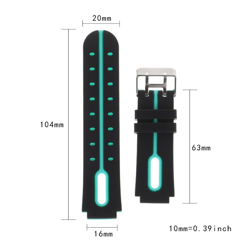 Dây Đeo Thay Thế Chất Liệu Silicon Màu Trơn Cho Đồng Hồ Thông Minh Cre 16mm