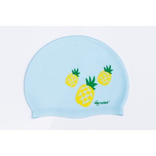 [SALE 8/8] Nón Bơi Silicon thương hiệu WAVE màu xanh họa tiết trái dứa