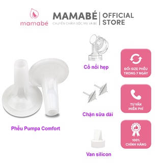 Combo cặp phễu Pumpa + chặn sữa dài + van silicon + cổ nối hep