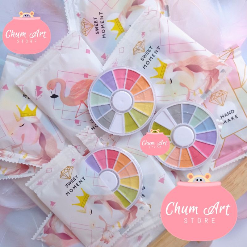 Bộ màu nước , pocket màu nước tone kẹo dạng gouache tone 1 ( Hàng có sẵn )