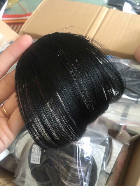 Kẹp Tóc Giả Mái Thưa Không Mai Bằng Sợi Tơ Nhân Tạo