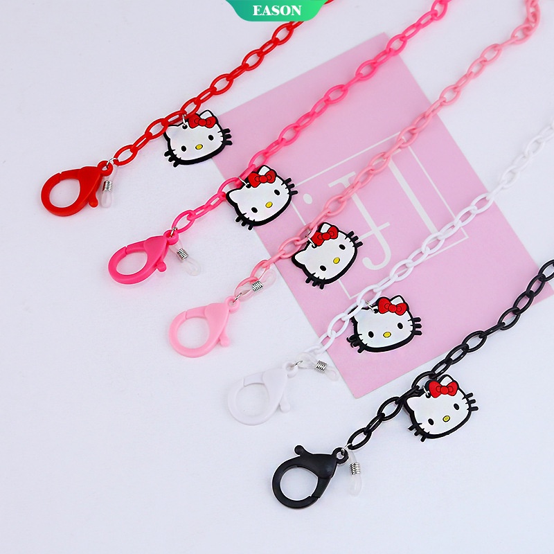 Sanrio Anime Kawaii Insins Hello Kitty Dây Đeo Kính Đeo Cổ Bằng acrylic Chống Mất Kiểu Hoạt Hình Dễ Thương