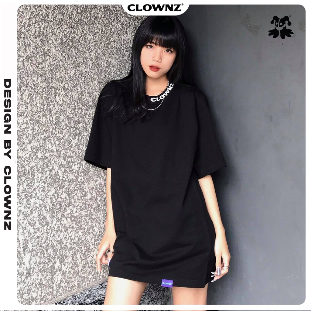 Áo thun tay lỡ local brand unisex Clownz basic T-shirt V1 trơn form rộng, chất cotton