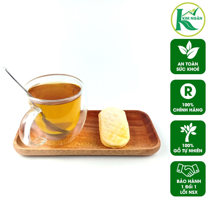 Khay Gỗ Tự Nhiên Nguyên Khối Chữ Nhật Phong Cách Trà Đạo Đựng Sushi Gia Đình Nhà Hàng - KCN1021- Gỗ Kim Ngân