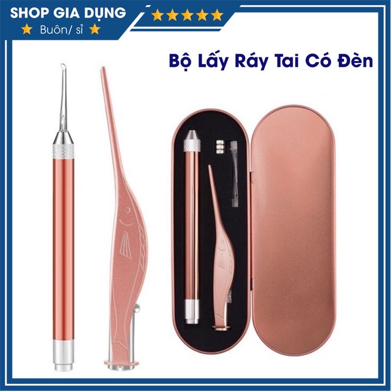 ❤️DEAL SỐC[SALE]⭐Bộ Lấy Ráy Tai Có Đèn Tặng Kèm Hộp Sắt Và Pin Tiểu Siêu Hot
