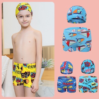 Đồ bơi trẻ em, sét quần bơi kèm mũ cho bé trai chất liệu cao cấp họa tiết dễ thương Mẹ Bắp Shop size từ 10 đến 33kg