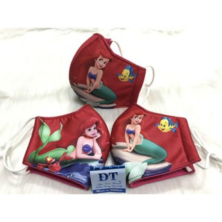 Khẩu trang in hình công chúa cho bé size 2-8 tuổi Minh Anh HOme