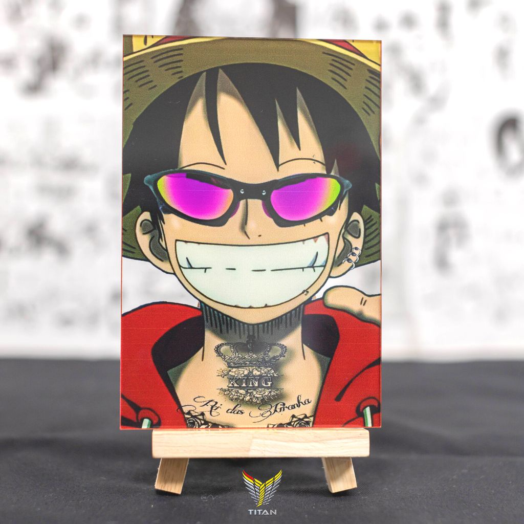 Tranh kính anime chủ đề Anime Hip hop style,Onepiece, Dragon Ball, Naruto trang trí góc học tập, decor bàn làm việc