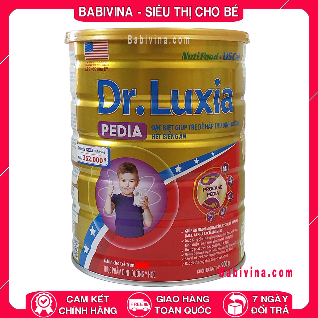 Sữa Dr.LUXIA GROW PEDIA GAIN+ 900G | Bé Tăng Cân Cao Lớn | Sỉ Lẻ Rẻ Vô Địch | Chính Hãng Date Mới Nhất | BABIVINA