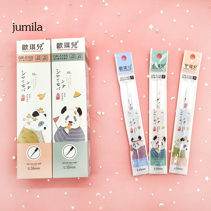 Set 20 ruột bút mực gel 0.35mm/ 0.38mm/ 0.5mm tiện dụng