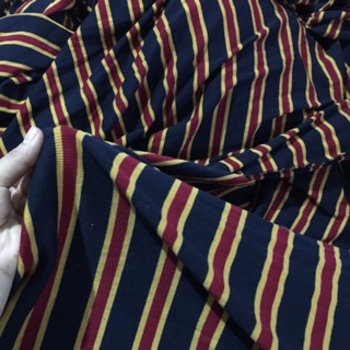 Vải thun gân kẻ sọc cực đẹp Huong Dao