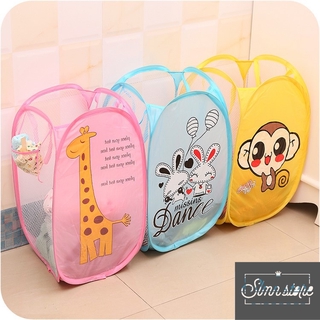 Giỏ, Túi đựng đồ chơi , đồ giặt, đồ dơ, gấp, xếp gọn gàng dễ thương. (giao màu ngẫu nhiên). Slmn_RQA