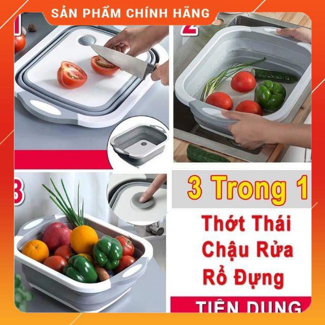 [HÀNG SIÊU TỐT] Rổ thớt gấp gọn 3in1 siêu tiện lợi